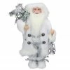 Northlight 12" White Standing Santa Claus Christmas Figure With Lantern