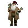 Northlight 36" Country Rustic Santa Claus Standing Christmas Figure
