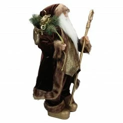 Northlight 24" Gold And Brown Standing Santa Claus Christmas Figurine With Staff -Northlight Shop northlight e82299 1 48367.1588869685