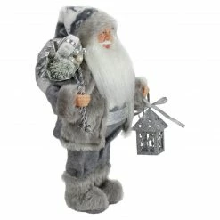 Northlight 12" Gray And White Standing Santa Claus Christmas Figurine With Bag And Lantern 9 Northlight 12" Gray And White Standing Santa Claus Christmas Figurine With Bag And Lantern -Northlight Shop northlight e85386 2 updated 13067.1665174043