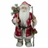 Northlight 24" Snowflake Santa Claus With Staff And Mittens Christmas Figure