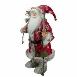Northlight 24" Snowflake Santa Claus With Staff And Mittens Christmas Figure -Northlight Shop northlight e86164 4 updated 74020.1665610750