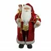 Northlight 32" Red And Gold Santa Claus With Gifts Christmas Figure