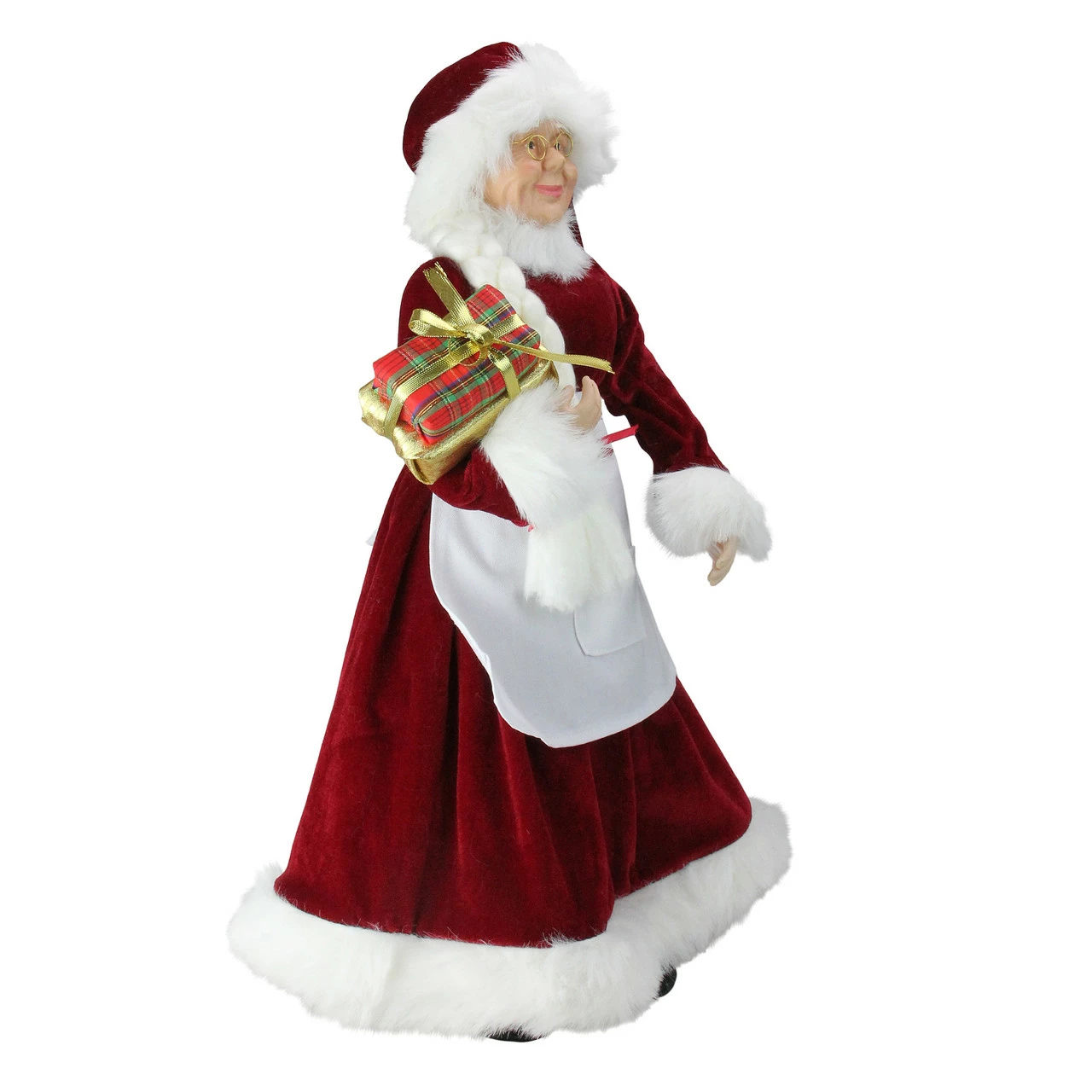 Northlight 24" Traditional Mrs Claus With Braided Hair And Gifts Christmas Figure 3 Northlight 24" Traditional Mrs Claus With Braided Hair And Gifts Christmas Figure - Image 3