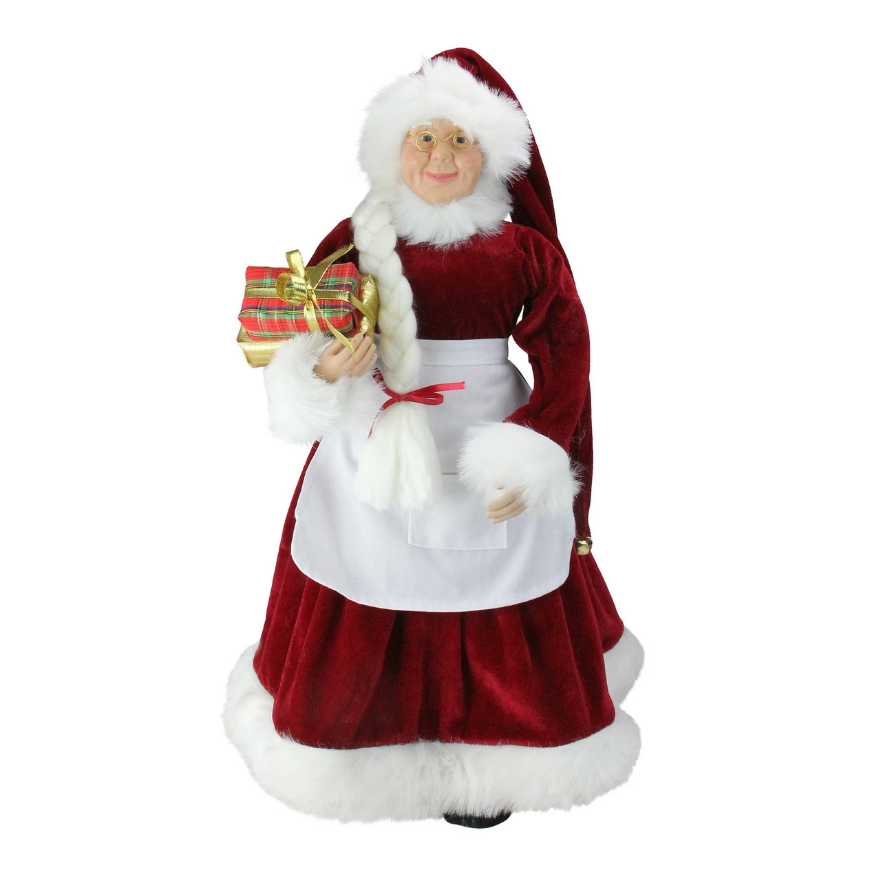 Northlight 24" Traditional Mrs Claus With Braided Hair And Gifts Christmas Figure 1 Northlight 24" Traditional Mrs Claus With Braided Hair And Gifts Christmas Figure