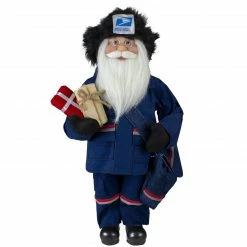 Northlight 18" United States Postal Service Santa Claus With Presents Christmas Figure