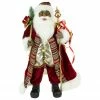 Northlight 24" African American Santa Claus With Gift Bag Christmas Figure