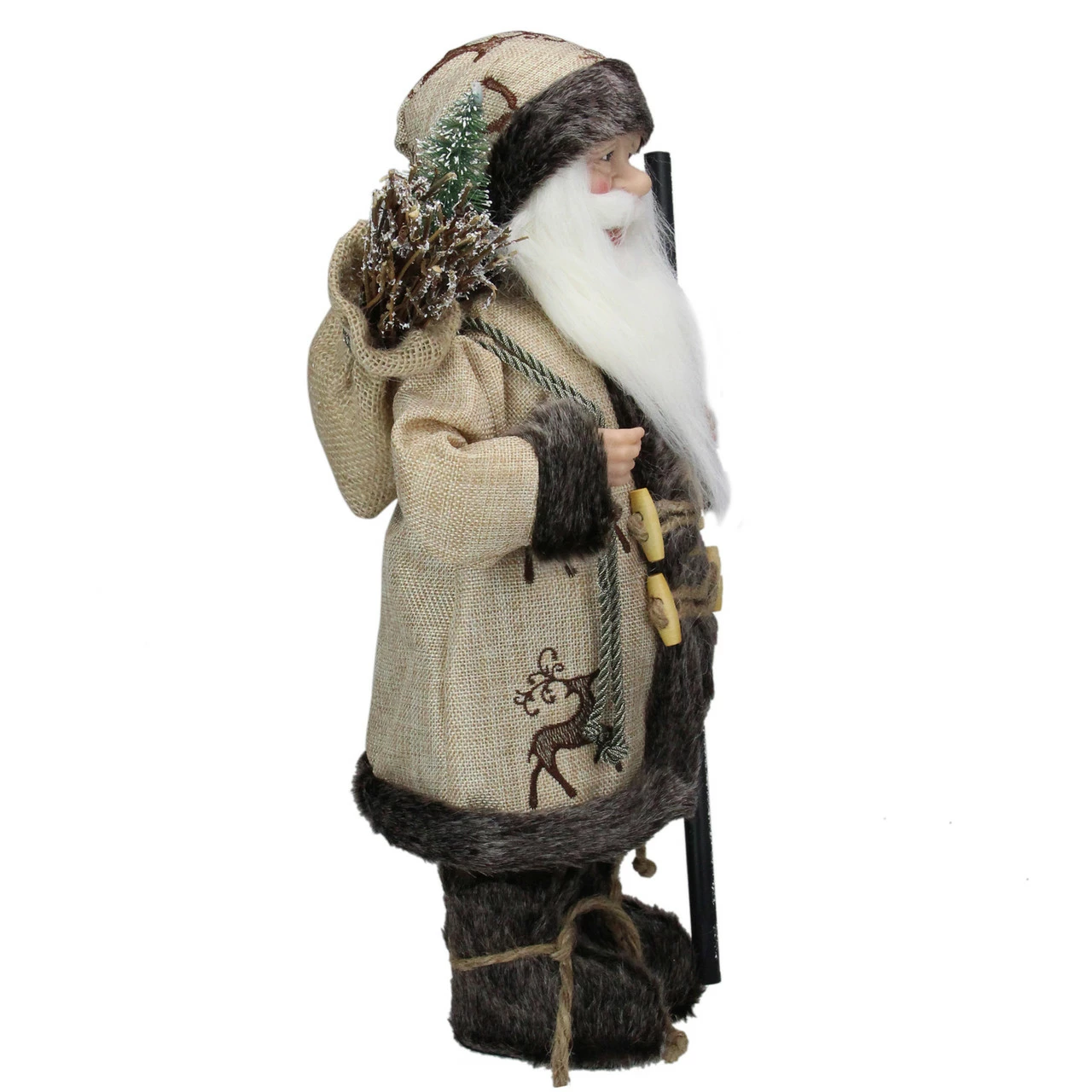 Northlight 16.5" Country Rustic Santa Claus With Wooden Sled And Gifts Christmas Figure 4 Northlight 16.5" Country Rustic Santa Claus With Wooden Sled And Gifts Christmas Figure - Image 4