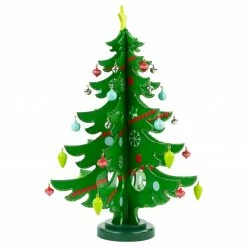 Northlight 13.75" Green Christmas Tree Cut Out With Ornaments Table Top Decor -Northlight Shop northlight f00105 2 63235.1665519668
