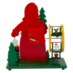 Northlight 9.5" Red And Green Santa Claus Wonderland Christmas Musical Tabletop Decor -Northlight Shop northlight f00107 2 62334.1665611938