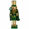 Northlight 15" Green And Gold Luck Of The Irish Christmas Nutcracker
