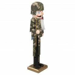 Northlight 15" Beige And Green Army Soldier In Fatigues Christmas Nutcracker -Northlight Shop northlight f85992 3 64171.1664724868