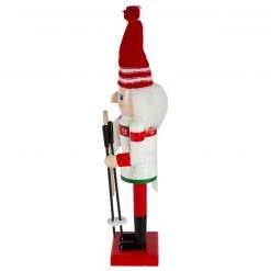 Northlight 14" Red And White Wooden Skiing Christmas Nutcracker -Northlight Shop northlight f92063 2 95748.1632416151