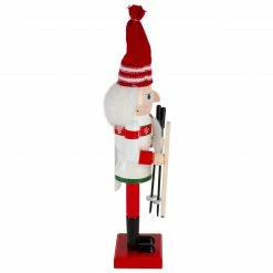Northlight 14" Red And White Wooden Skiing Christmas Nutcracker -Northlight Shop northlight f92063 4 10185.1632242861