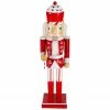 Northlight 14" Red And White Wooden Candy Cane King Christmas Nutcracker
