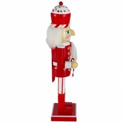 Northlight 14" Red And White Wooden Candy Cane King Christmas Nutcracker -Northlight Shop northlight f92069 4 87871.1665173705