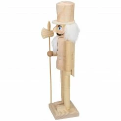 Northlight 15" Unfinished Paintable Wooden Christmas Nutcracker With Scepter -Northlight Shop northlight f92072 1 44311.1665591526