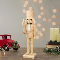 Northlight 15" Unfinished Paintable Wooden Christmas Nutcracker With Scepter -Northlight Shop northlight f92072 styled 64962.1665591526