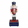 Northlight 12" Red And Black Animated Musical Christmas Nutcracker Drummer Tabletop Figurine