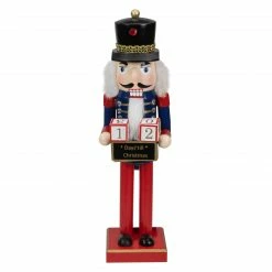 Northlight 14" Blue And Red 'Days Till Christmas' Countdown Nutcracker