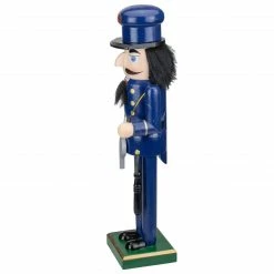 Northlight 14" Blue And Black Wooden Police Officer Christmas Nutcracker 8 Northlight 14" Blue And Black Wooden Police Officer Christmas Nutcracker -Northlight Shop northlight f97134 1 14582.1627571041