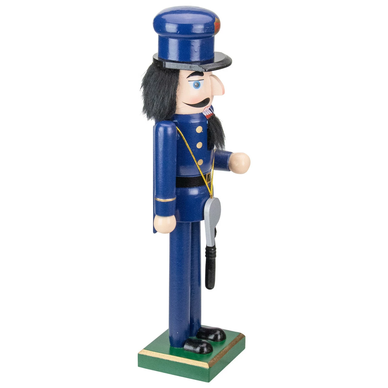Northlight 14" Blue And Black Wooden Police Officer Christmas Nutcracker 3 Northlight 14" Blue And Black Wooden Police Officer Christmas Nutcracker - Image 3