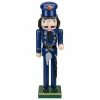 Northlight 14" Blue And Black Wooden Police Officer Christmas Nutcracker
