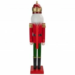 Northlight 35.5" Red And Green Velvet Wooden Christmas Nutcracker King -Northlight Shop northlight f97141 2new 17121.1629473966