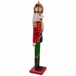 Northlight 35.5" Red And Green Velvet Wooden Christmas Nutcracker King -Northlight Shop northlight f97141 3new 11326.1665610431