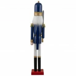 Northlight 48.25" Blue And White Christmas Nutcracker Soldier With Sword -Northlight Shop northlight f97145 4 38846.1665519662