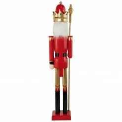 Northlight 6' Giant Commercial Size Wooden Red, Black And Gold Christmas Nutcracker King With Scepter -Northlight Shop northlight f97149 4 61021.1665519675