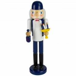Northlight 14" Wooden Hanukkah Nutcracker With Menorah And Dreidel