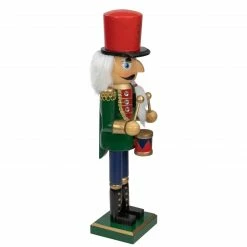 Northlight 14" Green And Red Traditional Standing Drummer Christmas Nutcracker -Northlight Shop northlight f97175 3 04460.1597368584