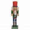 Northlight 14" Green And Red Traditional Standing Drummer Christmas Nutcracker