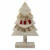 Northlight 23" Gold And Red Merry And Bright Wooden Christmas Tree Decoration