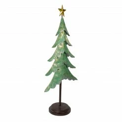 Northlight 31" Rustic Green And Gold Layered Christmas Tree With A Star Tabletop Decor -Northlight Shop northlight fh26911 1 28341.1601602375