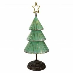 Northlight 17" Rustic Green And Gold Tabletop Christmas Tree With A Cutout Star Topper -Northlight Shop northlight fh26931 1 55206.1601688803