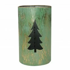 Northlight Set Of 2 Rustic Green And Gold Christmas Tree Tabletop Lanterns 12" -Northlight Shop northlight fh26932 3 52507.1665610750