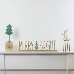 Northlight 16.75" Green Metal Tree In Chunky Wood Base Christmas Decor -Northlight Shop northlight fh93195 style 51996.1647652766