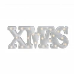 Northlight 18.5" White Battery Operated LED Lighted XMAS Christmas Marquee Sign