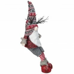 Northlight 30" Gray And Red Christmas Gnome With LED Antlers And Dangling Legs -Northlight Shop northlight fo26649 3 sample 26786.1604628831
