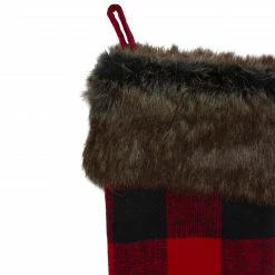 Northlight 19" Red And Black Buffalo Plaid Christmas Stocking With Snowflake -Northlight Shop northlight fo26666 1 95948.1608349777