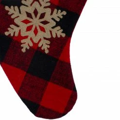 Northlight 19" Red And Black Buffalo Plaid Christmas Stocking With Snowflake -Northlight Shop northlight fo26666 2 98332.1603850824
