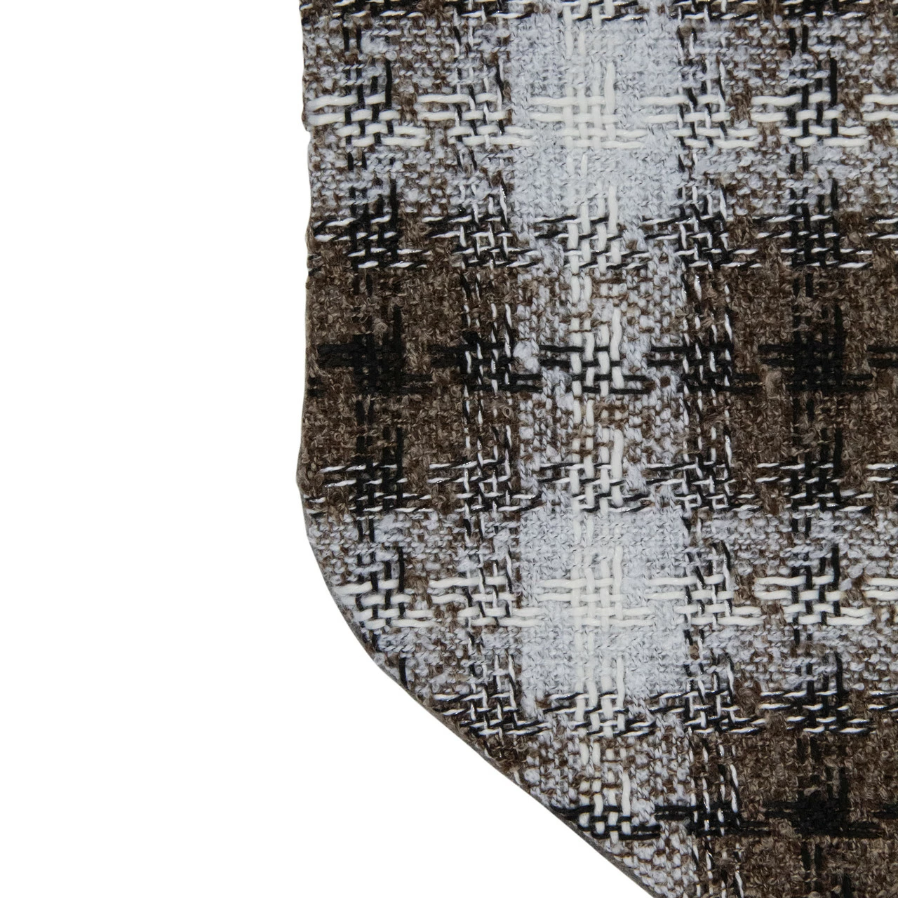 Northlight 18" Brown And White Buffalo Plaid Christmas Stocking 3 Northlight 18" Brown And White Buffalo Plaid Christmas Stocking - Image 3