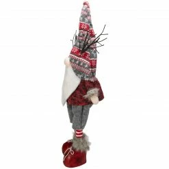 Northlight 30" Red And Gray Nordic Hat Standing Christmas Gnome With LED Antlers -Northlight Shop northlight fo26675 2 sample 08300.1607742124