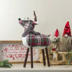 Northlight 13.5" Red And Green Plaid Reindeer Christmas Decoration -Northlight Shop northlight gb90463 5 42678.1605666852