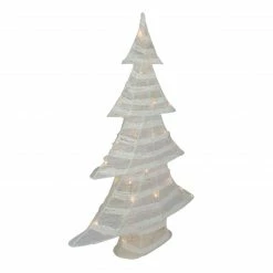 Northlight 24.5" White And Silver Battery Operated Glittered LED Christmas Tree Tabletop Decor -Northlight Shop northlight h36272 1 80030.1588403961