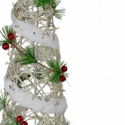 Northlight Set Of 3 Lighted White Berry And Pine Needle Cone Tree Christmas Decorations -Northlight Shop northlight h90547 2 43141.1665610748