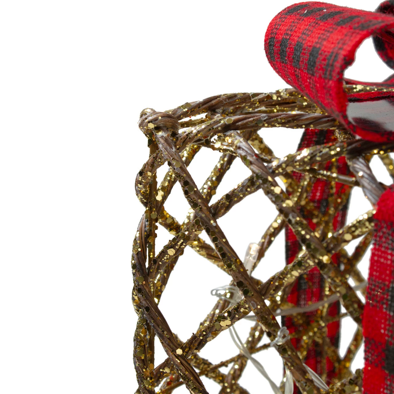 Northlight Set Of 3 LED Rustic Rattan Christmas Gift Boxes With Pinecones 3 Northlight Set Of 3 LED Rustic Rattan Christmas Gift Boxes With Pinecones - Image 3