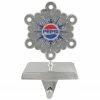 Northlight 6.5" Silver And Blue "PEPSI" Snowflake Christmas Stocking Holder